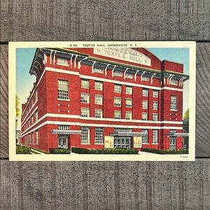 Vintage Textile Hall South Carolina Linen Postcard